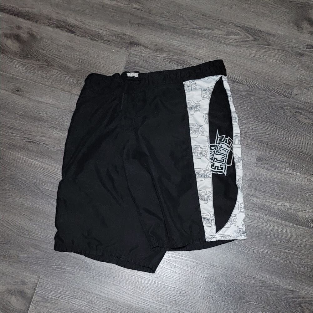 Mma-elite Men's Black and White Shorts